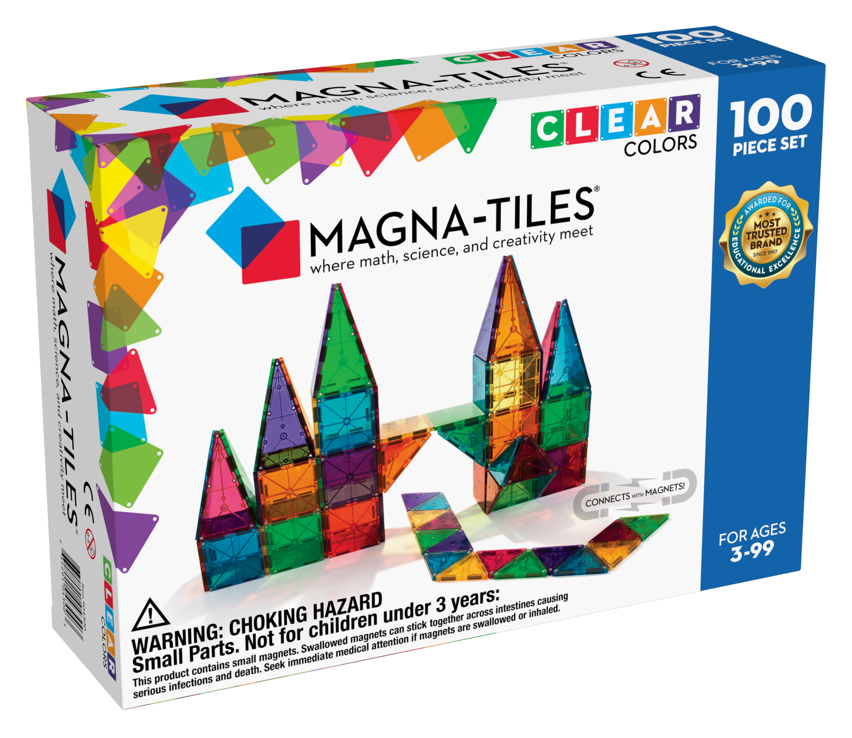 Stavebnice magnetick Magna Tiles clear 100ks