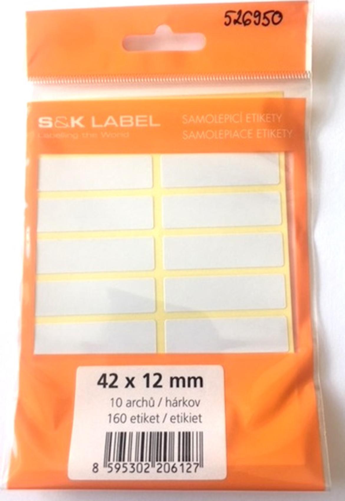 Etikety samolep. 42x12mm/160 etiket