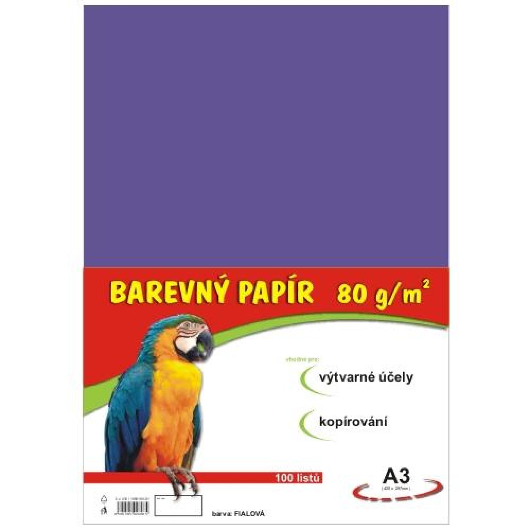 Papr barevn Color A3/80 fialov 100ks - Kliknutm na obrzek zavete