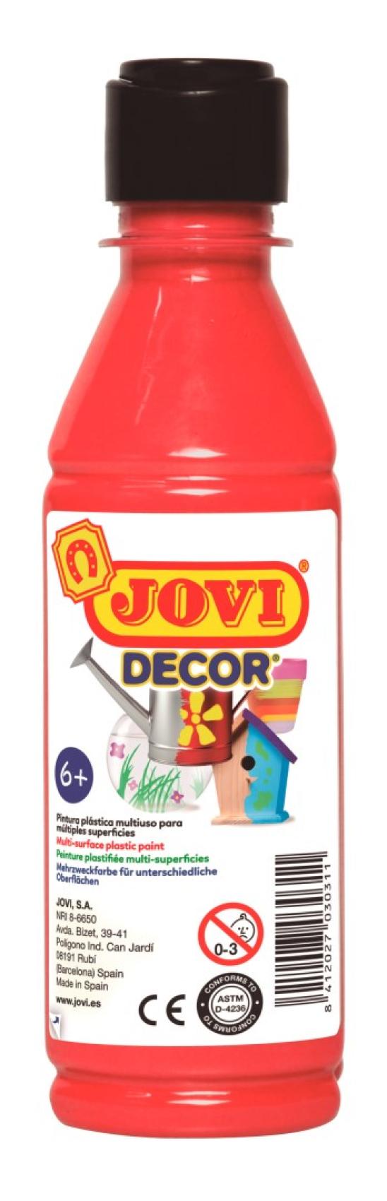 Barvy akrylov JOVI jovidecor 250ml erven - 68007