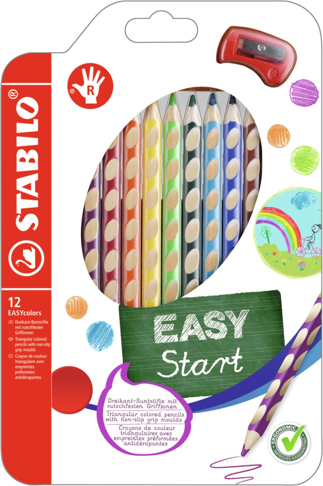 Pastelky Stabilo EASY 12 barev pro pravky 9mm - Kliknutm na obrzek zavete