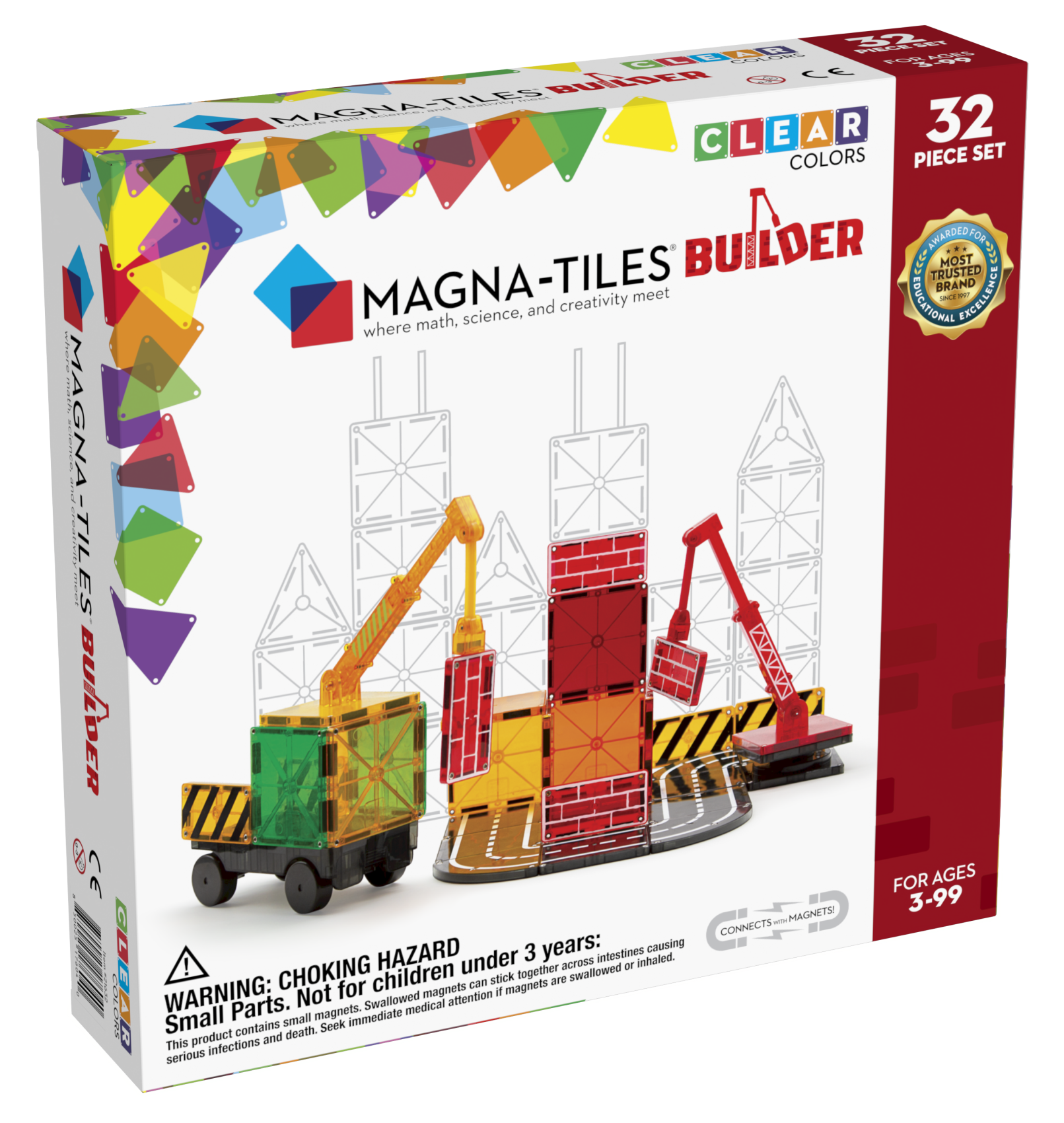 Stavebnice magnetick Magna Tiles Stavba 32ks - Kliknutm na obrzek zavete