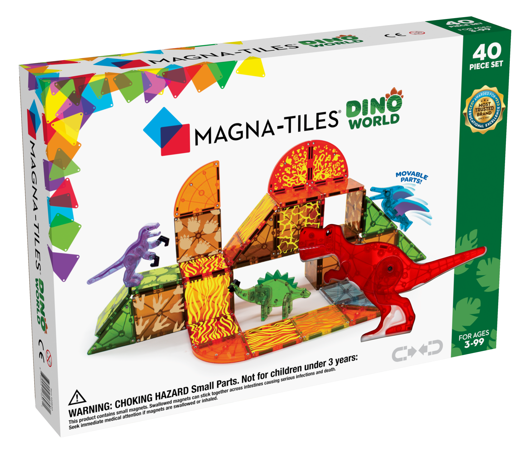 Stavebnice magnetick Magna Tiles Svt dinosaur 40ks