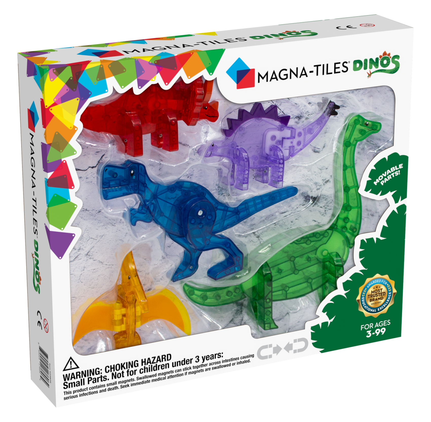 Stavebnice magnetick Magna Tiles roziujc set dinosaui 5ks - Kliknutm na obrzek zavete