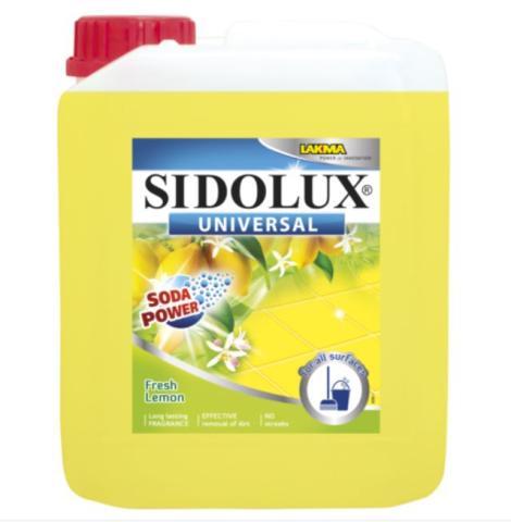 Sidolux Soda Power universal čistič 5l Svěží citrón/žlutý
