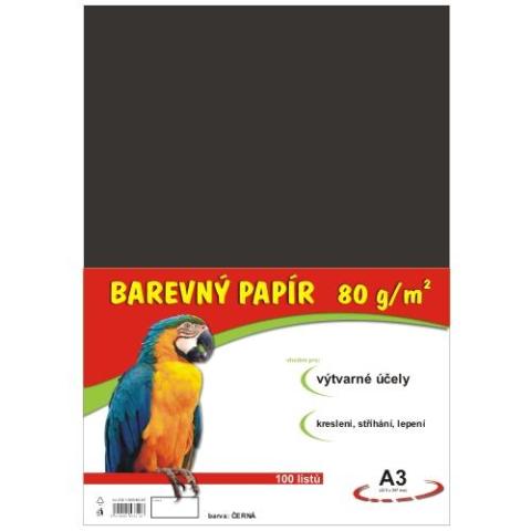 Papír barevný Color A3/80 černý 100ks