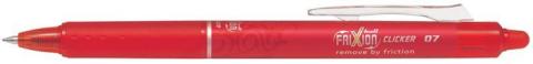 Kuličkové pero PILOT Frixion gumovací červené bez víčka cvakací Clicker 0,7