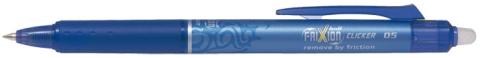Kuličkové pero Pilot Frixion gumovací modré bez víčka cvakací Clicker 0,5