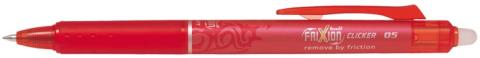 Kuličkové pero PILOT Frixion gumovací červené bez víčka cvakací Clicker 0,5