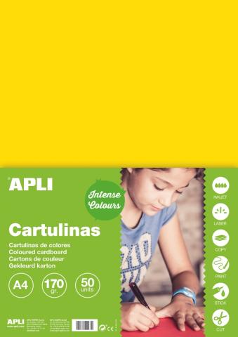 Kreslicí karton APLI  A4/170g/50lis žlutá