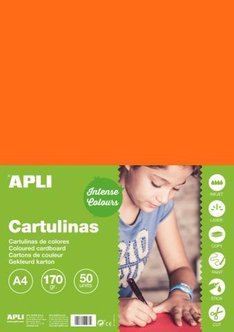 Kreslicí karton APLI  A4/170g/50lis oranžová