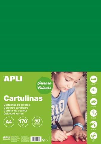 Kreslicí karton APLI  A4/170g/50lis tmavě zelená