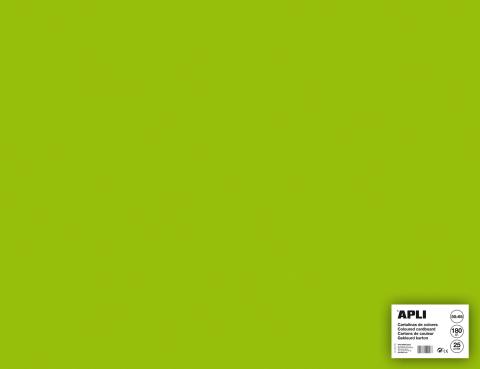 Kreslicí karton APLI  A2+/170g/25lis neonově zelená