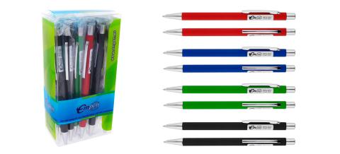 Kuličkové pero s příjemným softovým povrchem mix barev