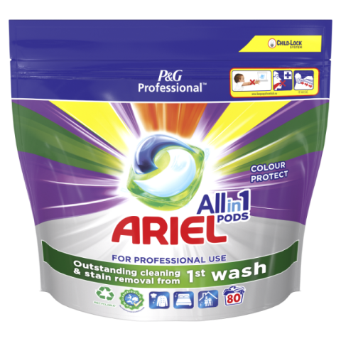 Kapsle na praní Ariel Professional na barevné - 80 kapslí