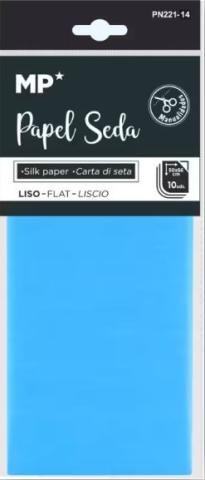 Hedvábný papír 17g sv. modrý 50x66/10 listů