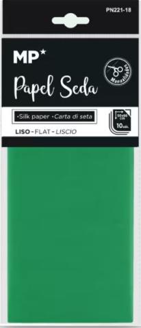 Hedvábný papír 17g tm. zelený 50x66/10 listů